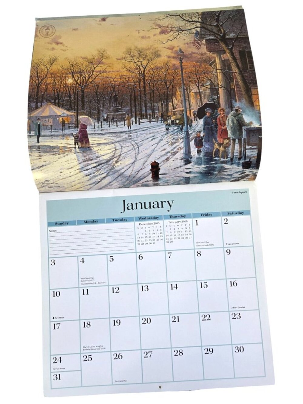 Thomas Kinkade 2016 Painter Of Light Wall Calendar Scenic Artworks Prints Crafts - Picture 4 of 7